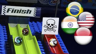 Marble Race: Friendly #9 - Olympics with marbles by Fubeca's Marble Runs
