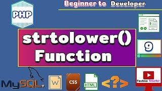 String Function - strtolower() | String to lower | PHP Tutorials for beginners - 9 | HINDI