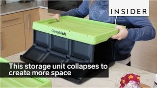 This storage unit collapses to create more space