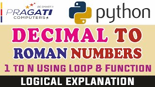 Decimal Numbers to Roman Numbers using Python Programming