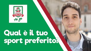 Easy Italian: learn to talk about sport in Italian