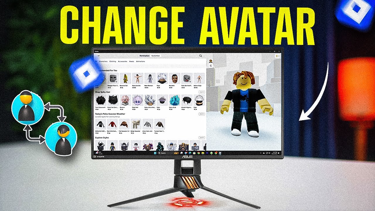Change Your Roblox Avatar On Pc Full Edit Customization Guide Youtube