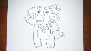 How To Draw Benny Step by Step for Kids | Dora The Explorer Characters Drawing For Kids