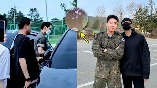 Jungkook Releases Video, Jungkook Tears Fall While Greeting Jungkook Brother And Father At Military