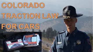 Colorado Chain / Traction Law for Passenger Cars with Colorado State Patrol