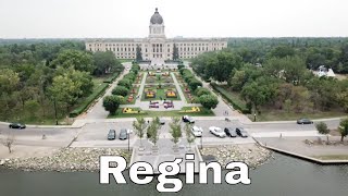 Drone Regina, Saskatchewan | Canada | Her Majesty Queen Elizabeth II Gardens | Wascana Lake