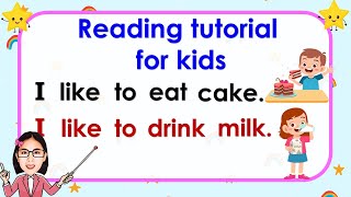 Reading tutorial  | Practice reading sentences | Learn how to read | Simple sentences