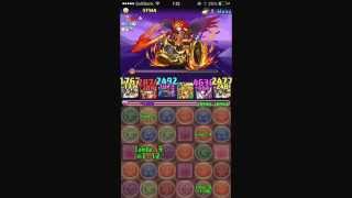 パズドラ ベルゼブブ降臨！ 狂皇子 超地獄級  極光太陽神ラーパーティ ノーコン