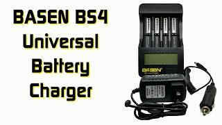 Basen BS4 FAST BEST 18650 charger 4 bay usb AC/DC car adapter digital analyzer 10440/14650/16340