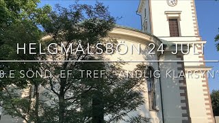 Helgmålsbön 24 juli 2021, Hjo kyrka