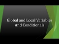Global and Local Variables in VBA
