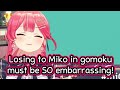 *no cuts* miko surprised everyone vs suisei in gomoku insane 【eng sub hololive】