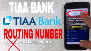 ✅ TIAA Bank ABA Routing Number - Where Is It? 🔴