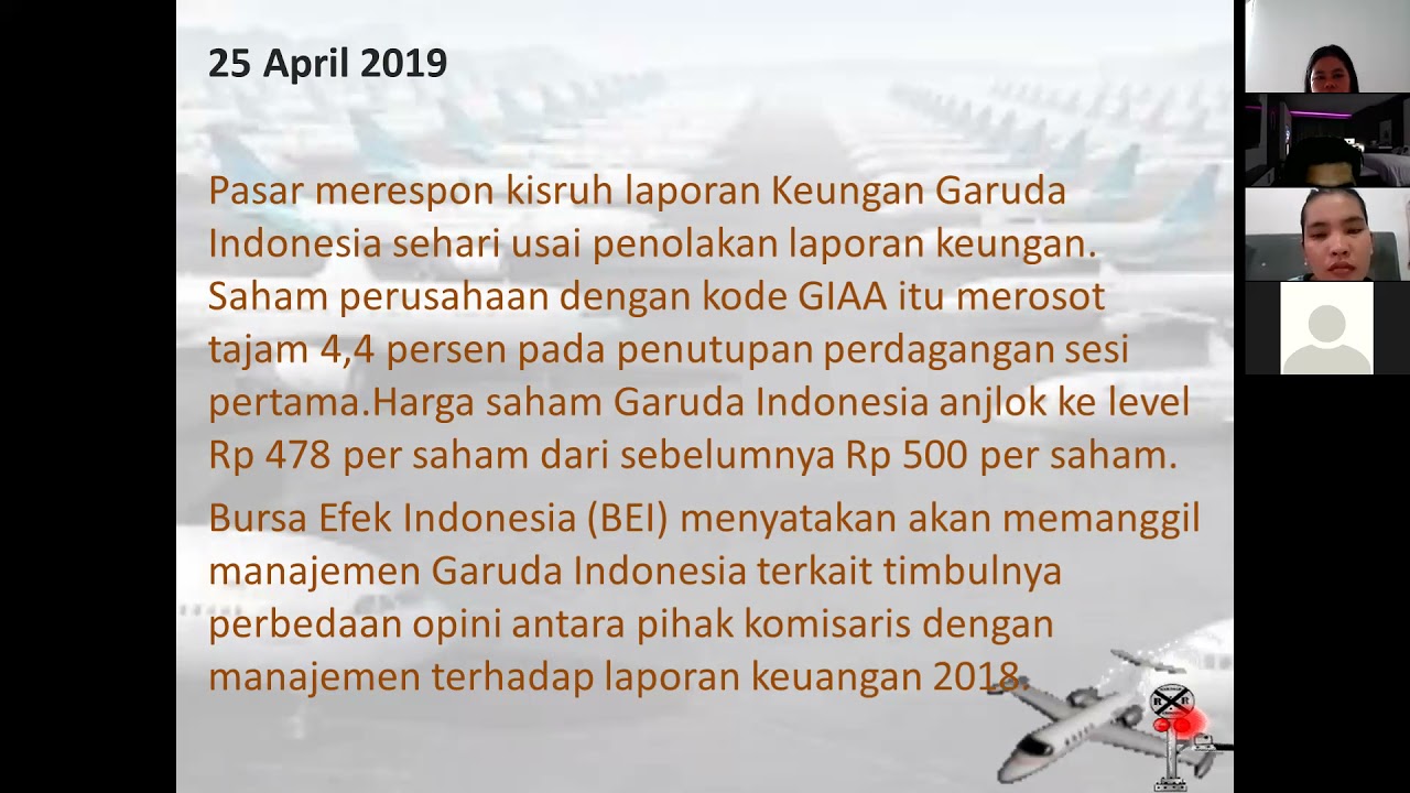 TUGAS KELOMPOK 1 KASUS GARUDA INDONESIA TAHUN 2018 AUDITING AK3 ...