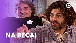 Petruchio vai ter que ficar elegante para se casar com Catarina! | O Cravo e a Rosa | TV Globo