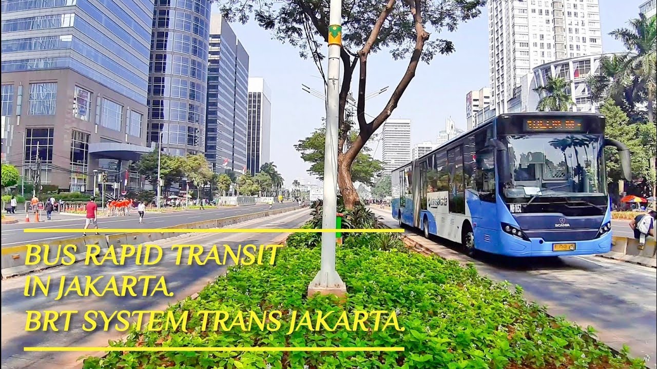 Bus Rapid Transit In Jakarta. BRT Trans Jakarta Transportation. Sunday ...