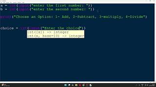 Python Program for Arithmetic Operations Using Choice | VTU IPCC | 1BPLC105B