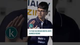 14-year-old sets new mental math Guinness World Record