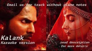 Kalank Title Track - Karaoke | Alia Bhatt , Varun Dhawan | Arijit Singh | Pritam| Amitabh