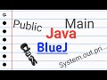 How to code BlueJ to say something (Java)
