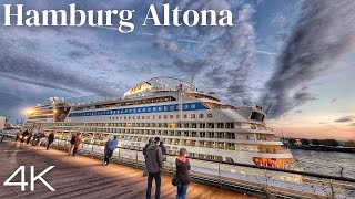 Hamburg Altona District - Beautiful Evening Walking Tour 2022 - Autumn in Germany 🇩🇪- 4K Ultra HD