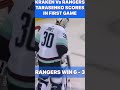 NHL Kraken Vs Rangers Highlights. Tarasenko Scores in First Game With Rangers. Rangers Win 6-3