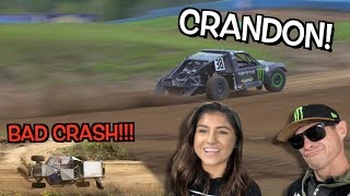 Brian \u0026 Hailie Deegan go to CRANDON! BIG CRASH!!!