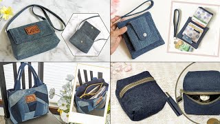 4 Old Jeans Ideas | DIY Denim Bags and Purses | Compilation | Bag Tutorial | Upcycle Craft