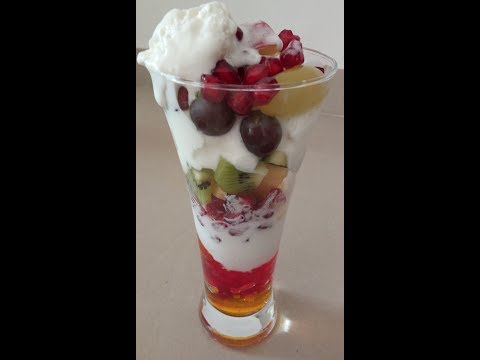 Fruit salad with ice cream Fruit salad with ice cream