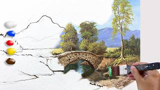 How to Paint a Bridge in Acrylics / Time-lapse / JMLisondra