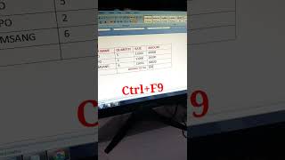 how table calculation in Ms word #mswordtricks #computertricks #shortvideo #newshorts #viralvideo