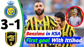 Benzema vs Ronaldo - Ittihad vs Al Nassr 3-1 - Benzema Team - All Goals & Highlights 2023 HD