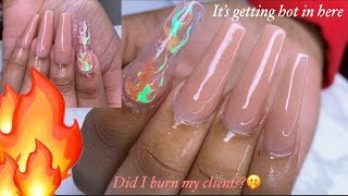 DID I BURN MY CLIENT???? | Watch me Work | Nailz On Nailz