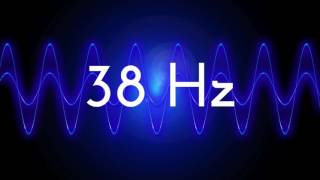 38 Hz clean sine wave BASS TEST TONE frequency