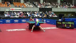 【女子準決勝】早田ひな vs 森さくら 下カメver.｜卓球 第4回パリ五輪日本代表選考会