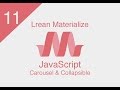 [ Learn Materialize ] #11 : JavaScript ( Carousel and Collapsible )