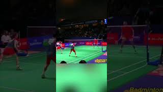 Epic Rally Alert! 🙌🏸🔥 Badminton Player's Push Pimits in this Insane Exchange! #badmintonhighlights