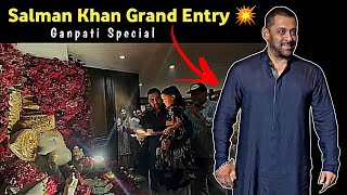 Salman khan Grand Entry 😲💥 At Ganpati Darshan 2023 || #salmankhan #ganpati #tiger3