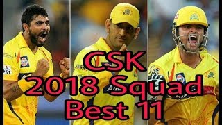 Chennai Super Kings (CSK) Squad 2018 lI  Vivo IPL 2018 II  Best 11  II  Dream 11 of CSK