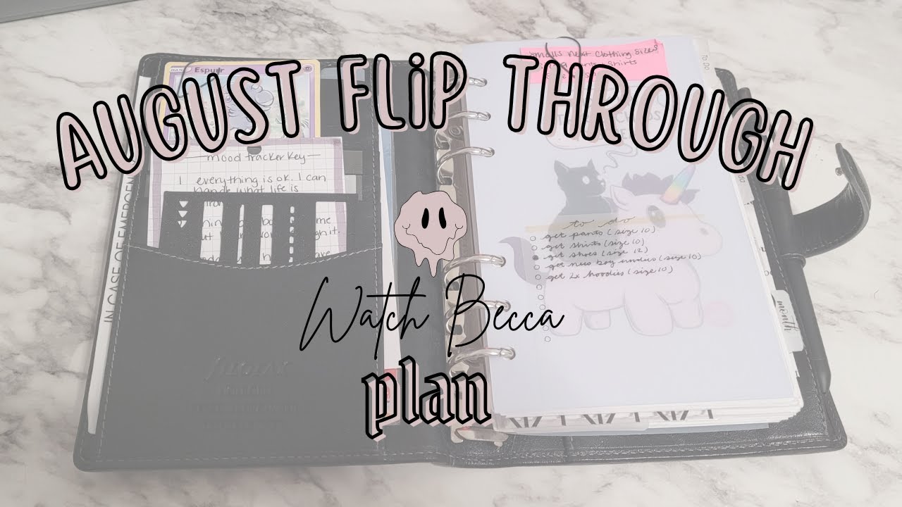 August Flip Through Hp Mini Reading Journal Filofax Holborn Youtube