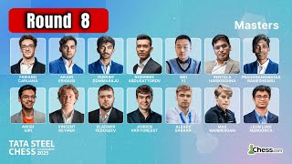 Tata Steel Chess 2025⚡🔥 | Round 8 | Gukesh,Arjun,Caruana,Nodirbek