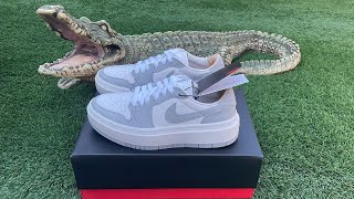 4K JORDAN 1 LOW ELEVATE WOLF GREY REVIEW \u0026 UNBOXING RELAXING