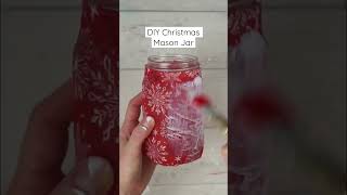 BEAUTIFUL CHRISTMAS MASON JAR DIY USING A NAPKIN