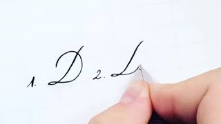 Capital "D" - Practice Fountain Pen Cursive Handwriting Alphabet