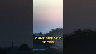 2023年10月20日金曜日今日の日の出は5時54分天気は曇り🌥️時々晴れ☀️最高気温は25度予報過ごしやすい一日になりそうです❣️