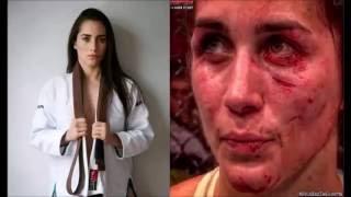 UFC BRUTAL GOLPIZA A VERONICA MACEDO VS ASHLEE EVANS