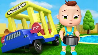 The Wheels on the Bus Go Round |The Baby Cries on the School Bus | Nursery Rhymes & Children Songs