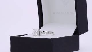 1.5ct Princess Cut Lab Diamond Cathedral Pavé Engagement Ring in Platinum | Ada Diamonds