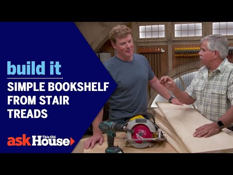 Build It | Simple Bookshelf from Stair Treads Build It | Simple Bookshelf from Stair Treads