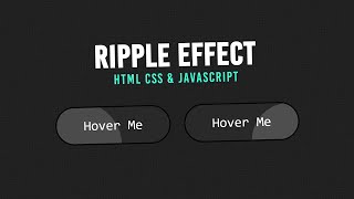 Button Ripple Effect on Click Using CSS3 & Vanilla Javascript